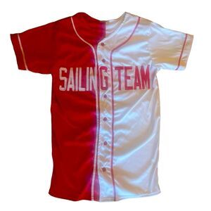 Yacht Lil Boat 44 Sailing Team Red White Baseball Jersey Mens Size XS